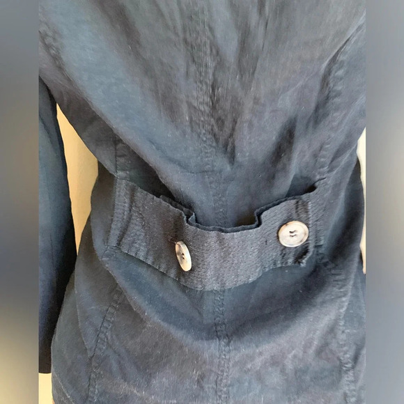 Theory linen blend  jacket in black - Picture 7 of 10